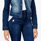 Jessica Simpson Women's Long Sleeve Modern Fit Jacket Blue