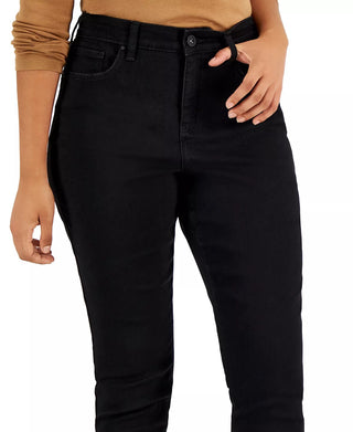 Style & Co Women's Curvy Fit Skinny Jeans Black Size 4