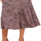 NY Collection Women's Printed Midi Skirt Pink Size Petite Medium