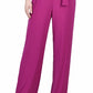 NY Collection Women's Surplice Belted Wide Leg Jumpsuit Purple Size Petite X-Large