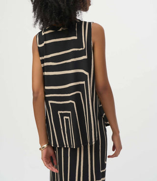 Joseph Ribkoff - Silky Knit Geometric Print Sleeveless Top