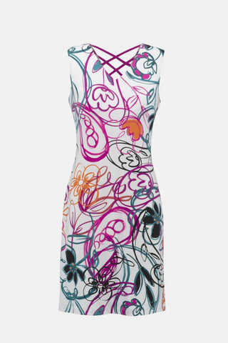 Joseph Ribkoff - Scribble Print Sheath Mini Dress