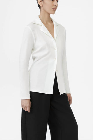 Dāl The Label - Rib Knit Collared Cardigan