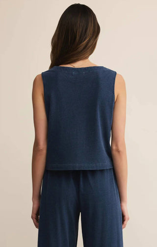 Z Supply - Solace V-neck Jersey Denim Tank Top