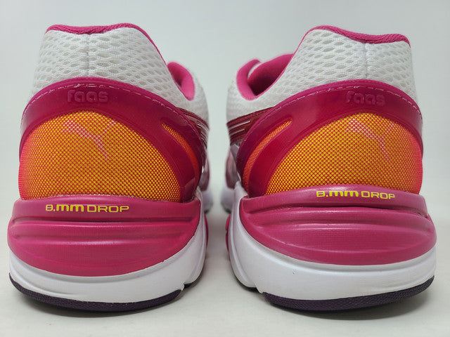 Puma Women's Faas 600 S Running Shoes White/Fuschia/Yellow Size 9.5 B(M) Us
