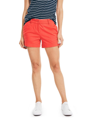 Nautica Women's 4 Stretch Twill Shorts Red Size 6
