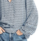 Nautica Women's Crafted Printed Top Blue Size X-Large