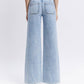 Flying Monkey - HIGH RISE DRAWSTRING WAISTBAND WIDE LEG JEANS