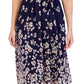 Sandra Darren Women's Printed Flutter Sleeve A Line Dress Blue Size 10