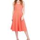 Sandra Darren Women's Textured Keyhole Fit & Flare Dress Orange Size Small