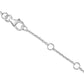10K White Gold Diamond Accent "A" Initial Charm and Link Bracelet