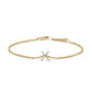 10K White Gold Diamond Accent "A" Initial Charm and Link Bracelet
