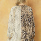 Entro - Contrast Print V-Neck Blouse
