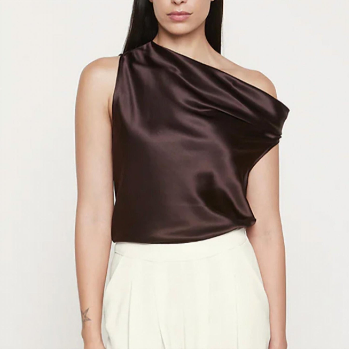 Enza Costa - Bias Asymmetric Silk Blouse