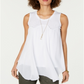 Style & Co Women's Handkerchief Hem Swing Top White Size Large