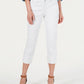 Style & Co Women's High Cuffed Capri Jeans White Size 6
