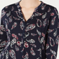 Charter Club Women's Paisley Print Shirt Blue Size Small