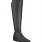 Material Girl Women's Darcell Leather Almond Toe Over Knee Black Size 6 M