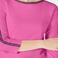 Charter Club Women's Contrast Stripe Cotton Pullover Top Pink Size Large
