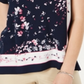 Charter Club Women's Printed Short Sleeve T-Shirt Blue Size Medium