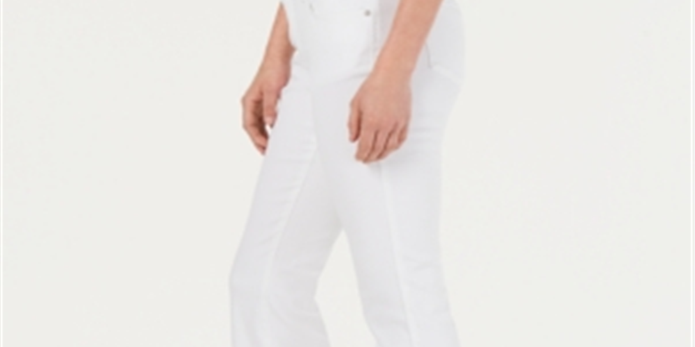 Style & Co Women's Curvy Fit Bootcut Jeans White Size 18 S