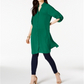 Alfani Women's Roll Tab Tunic Shirt Green Size X-Small