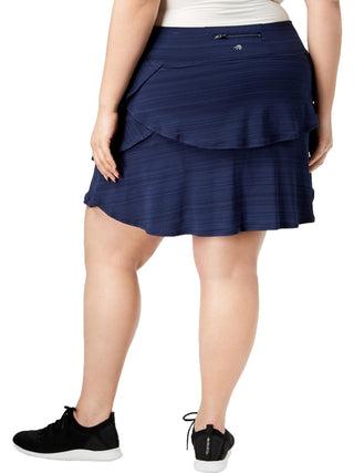 Ideology Women's Plus Size Ruffled Skort Blue Size 3X