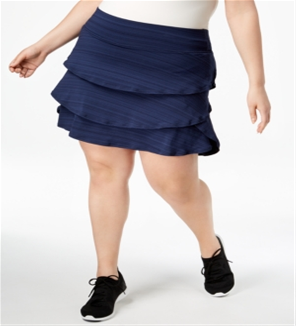 Ideology Women's Plus Size Ruffled Skort Blue Size 3X