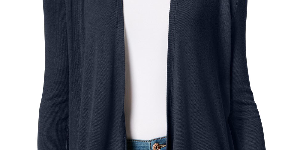 INC International Concepts Women's Solid Cardigan Sweater Blue Size Small