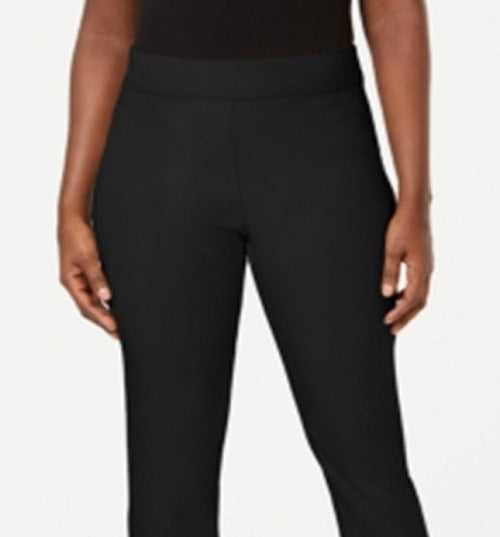 Karen Scott Women's Pull on Flat Front Pants Black Size Small