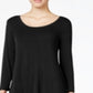 Style & Co Women's Swing Dress Black Size Petite X-Large