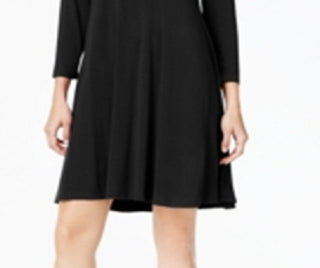 Style & Co Women's Swing Dress Black Size Petite X-Large