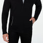 Alfani Men's Ribbed Full Zip Sweater Classic Fit Black Size Medium