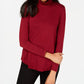 JM Collection Women's Turtleneck Top Red Size Petite Small