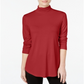 JM Collection Women's Turtleneck Top Red Size Petite Small