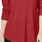 JM Collection Women's Turtleneck Top Red Size Petite Small