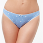 Charter Club Women's Holiday Lace Trim Bikini Blue Size X-Large