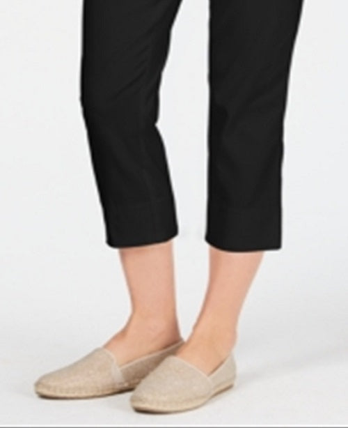 Charter Club Women's Chelsea Pull on Tummy Control Capris Black Size 4