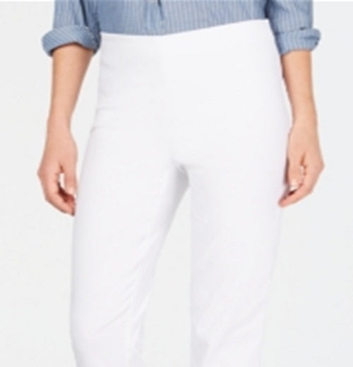 Charter Club Women's Chelsea Pull on Tummy Control Capris Pants White Size 16