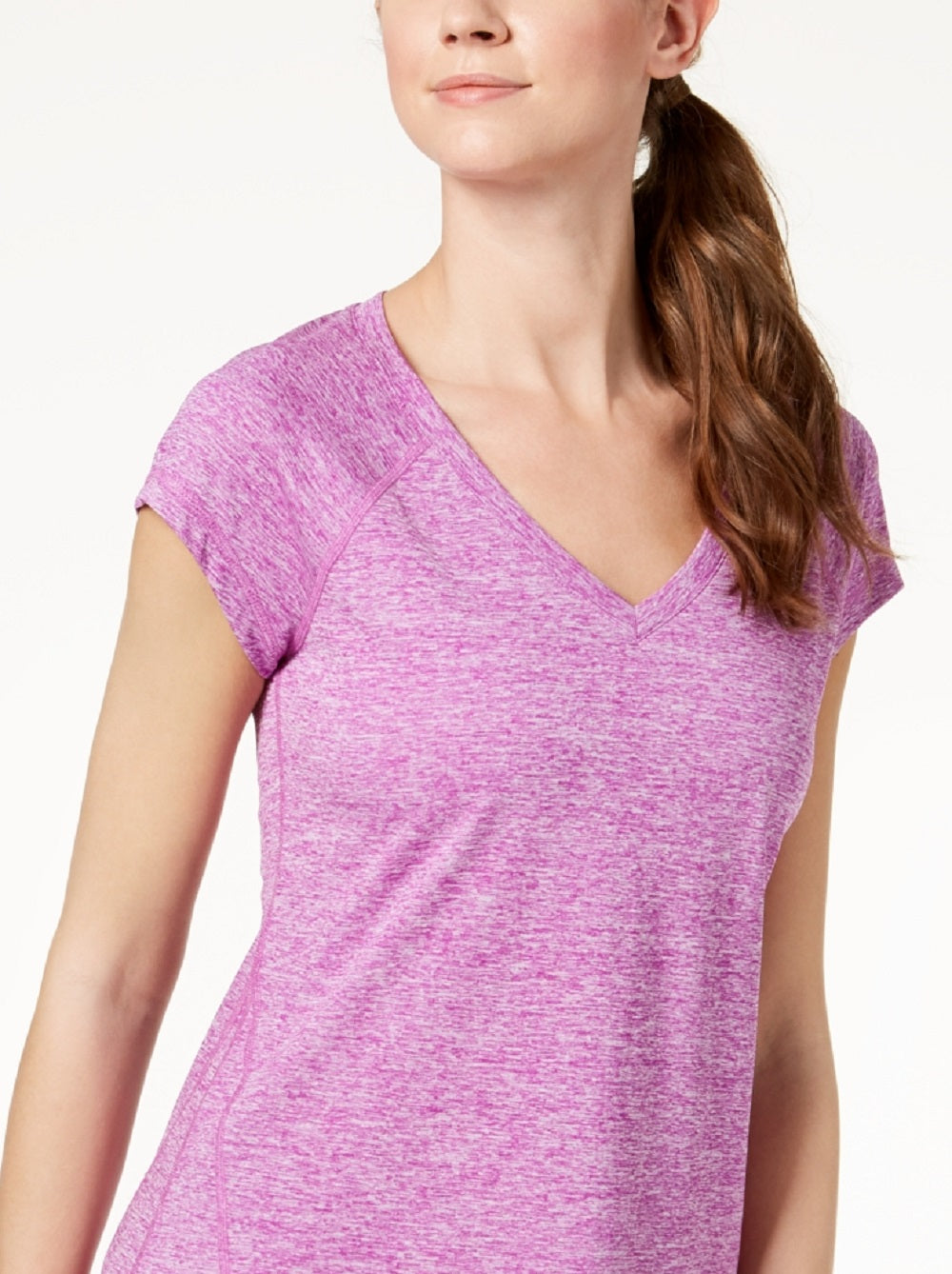 ID Ideology Women's Essentials Rapidry Heathered T-Shirt Purple Size X-Large