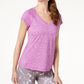 ID Ideology Women's Essentials Rapidry Heathered T-Shirt Purple Size X-Large
