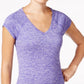 ID Ideology Women's Rapidry Heathered Performance T-Shirt Purple Size X-Large