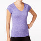ID Ideology Women's Rapidry Heathered Performance T-Shirt Purple Size X-Large