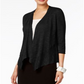 Alfani Women's Linen Drapey Cardigan Sweater Black Size XX-Large