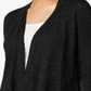 Alfani Women's Linen Drapey Cardigan Sweater Black Size XX-Large