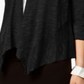 Alfani Women's Linen Drapey Cardigan Sweater Black Size XX-Large