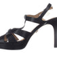 Thalia Sodi Women's Verrda Open Toe Casual T-Strap Sandals Black Size 11