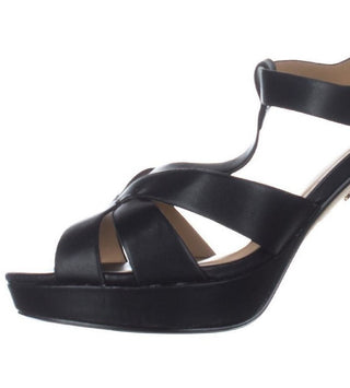 Thalia Sodi Women's Verrda Open Toe Casual T-Strap Sandals Black Size 11