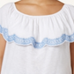 Style & Co Women's Plus Embroidered Off The Shoulder Top White Size 2X
