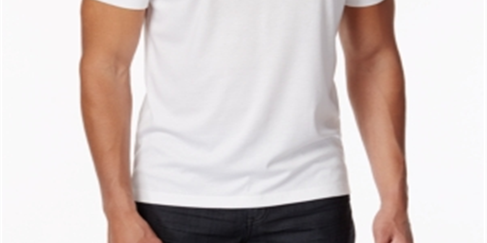 Alfani Men's Soft Touch Stretch Henley White Size Large